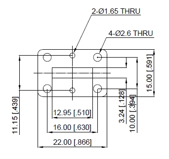 WR51 Half Height Waveguide Flange